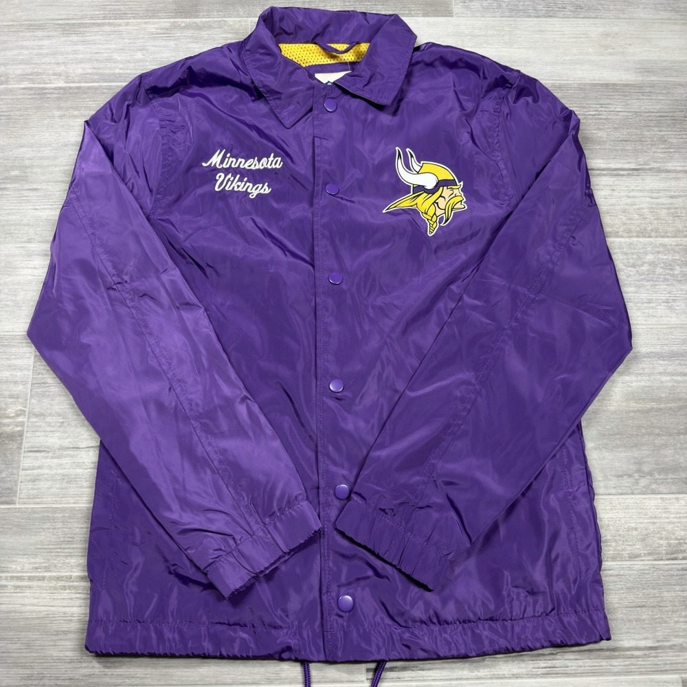 Minnesota Vikings NFL Ultra Game Windbreaker Jacket Purple‎ Men's XS NWT